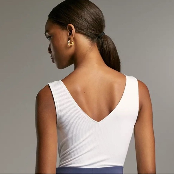 Aritzia Babaton Lido White Ribbed Bodysuit - Picture 3 of 6